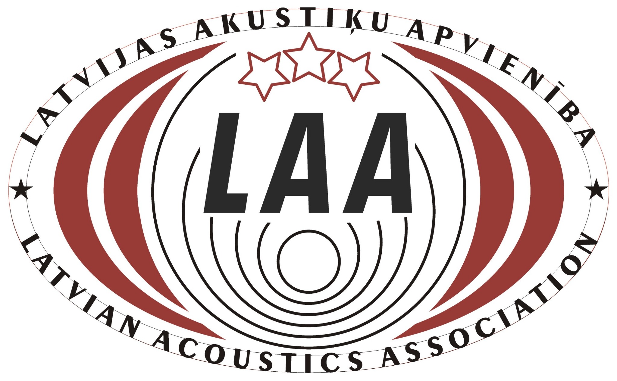 Latvijas Akustiķu Asociācijas logo